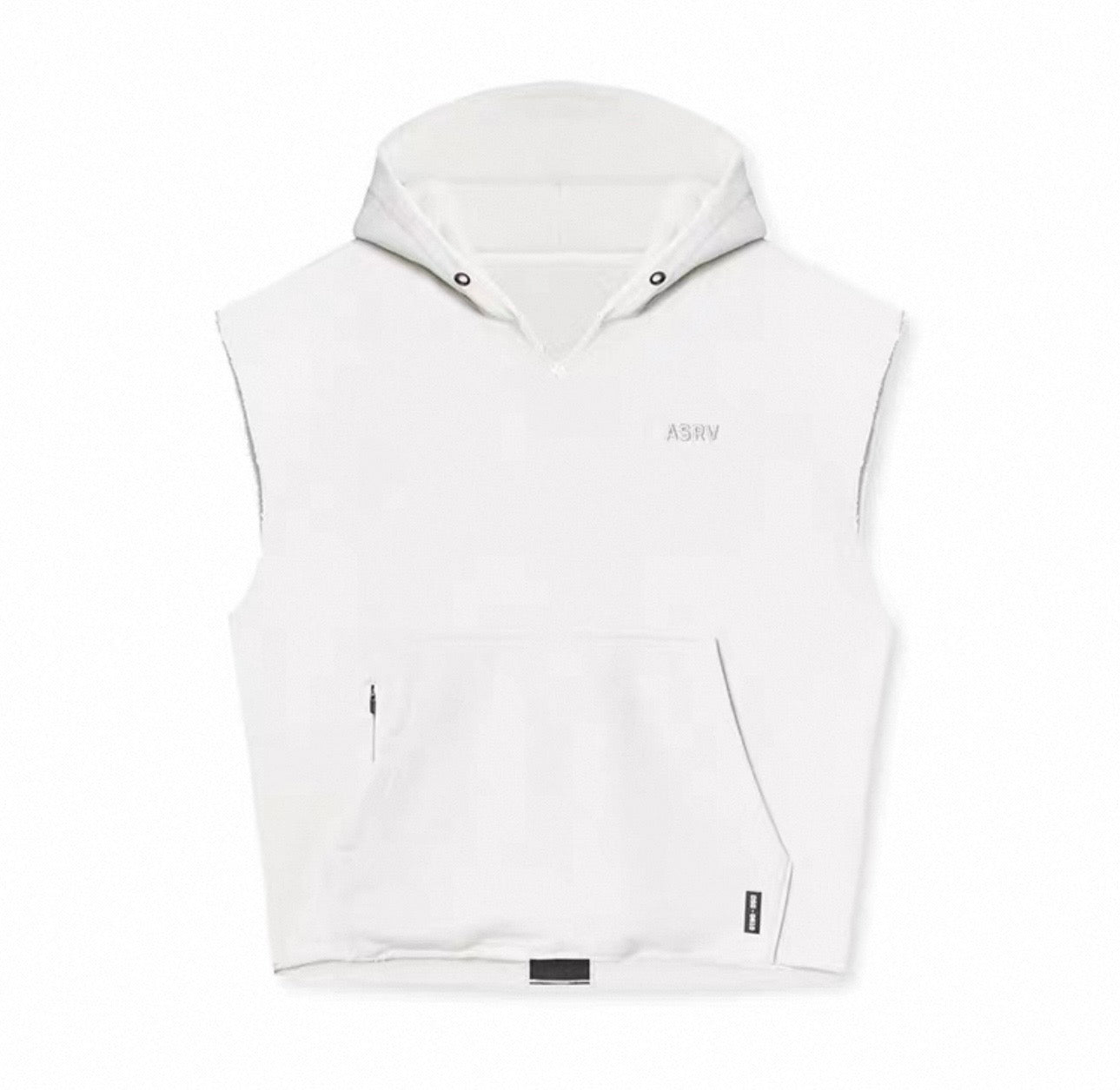 Oversize Hoodie-Weste – Ärmellos mit Kapuze & Fronttasche