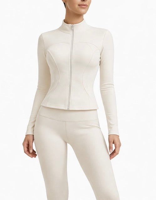 Damen Workout Set – Komfortjacke & Formende Leggings