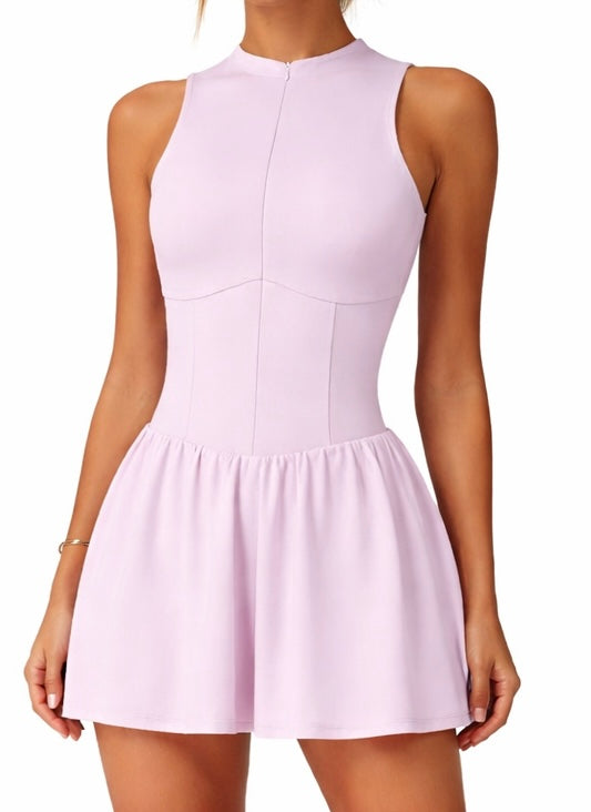 Damen Sportkleid – Figurbetontes Active Dress mit Reißverschluss