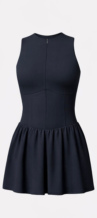 Damen Sportkleid – Figurbetontes Active Dress mit Reißverschluss