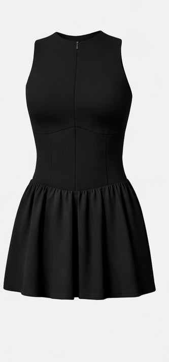 Damen Sportkleid – Figurbetontes Active Dress mit Reißverschluss