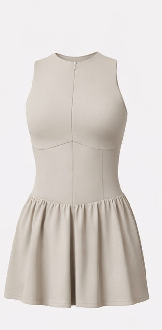 Damen Sportkleid – Figurbetontes Active Dress mit Reißverschluss