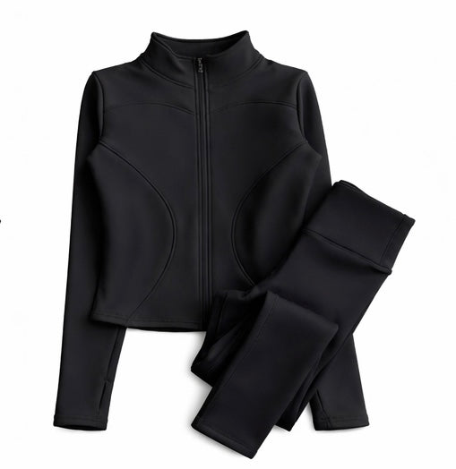 Damen Workout Set – Komfortjacke & Formende Leggings