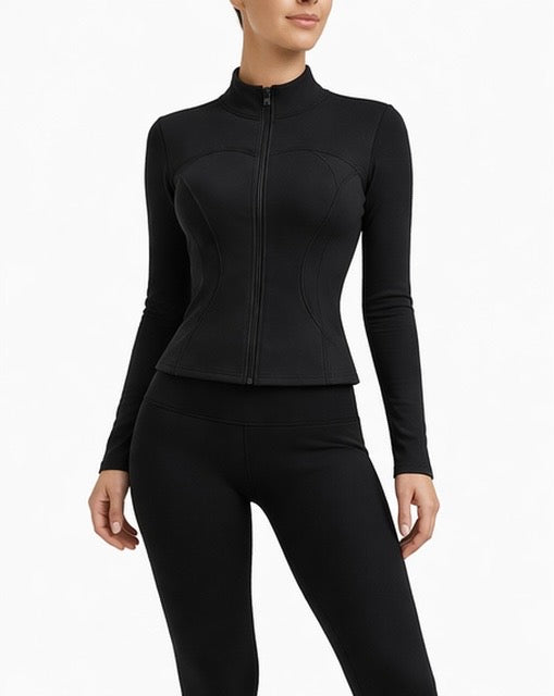 Damen Workout Set – Komfortjacke & Formende Leggings