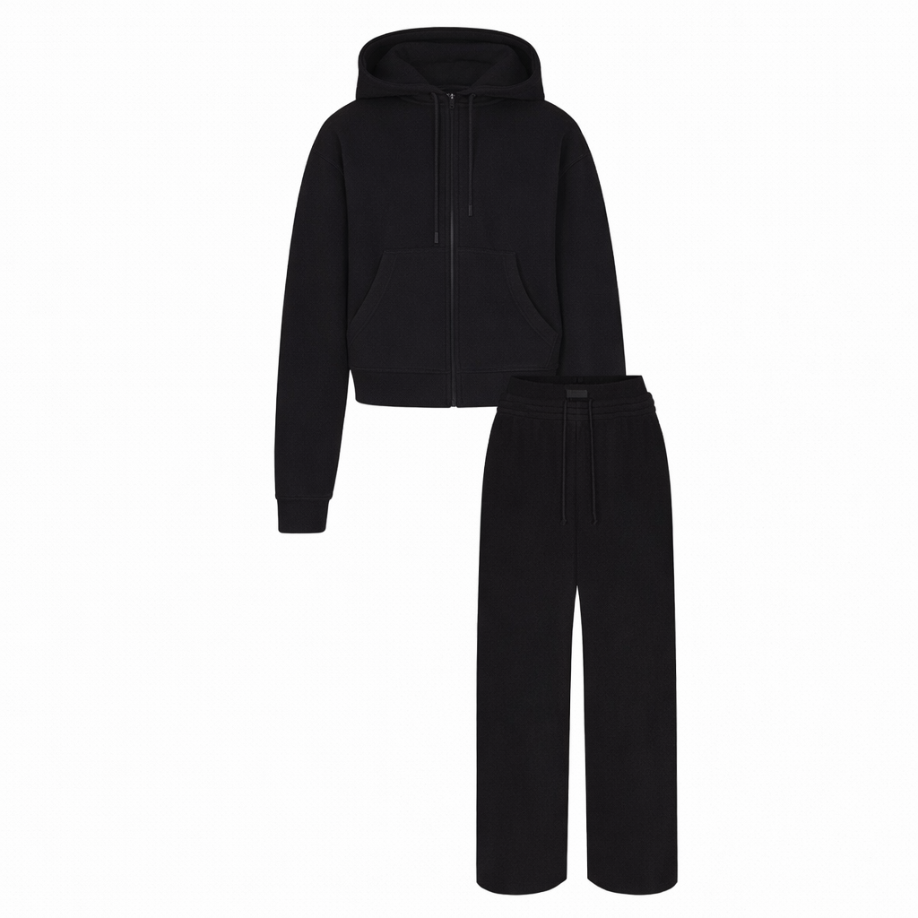 Damen Freizeitanzug – Hoodie mit Reißverschluss & Jogginghose