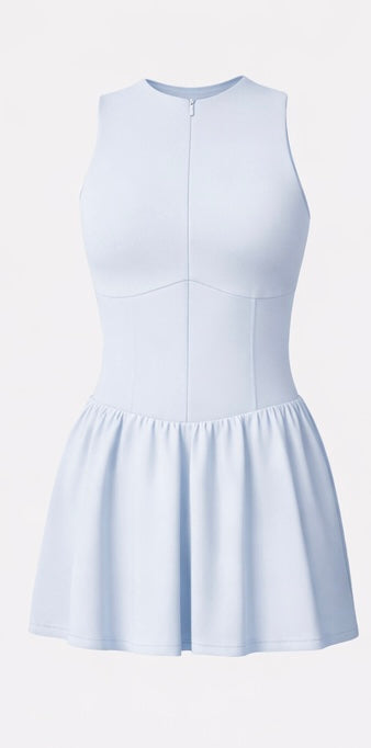 Damen Sportkleid – Figurbetontes Active Dress mit Reißverschluss