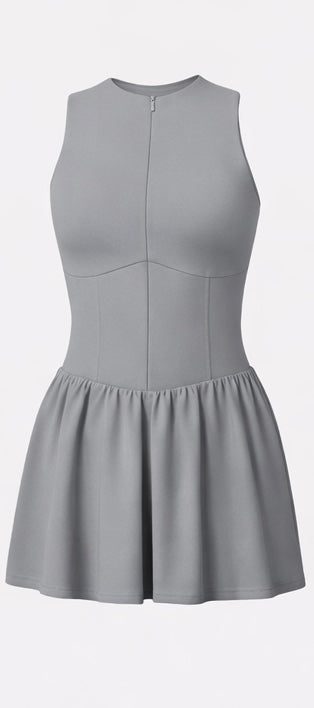 Damen Sportkleid – Figurbetontes Active Dress mit Reißverschluss