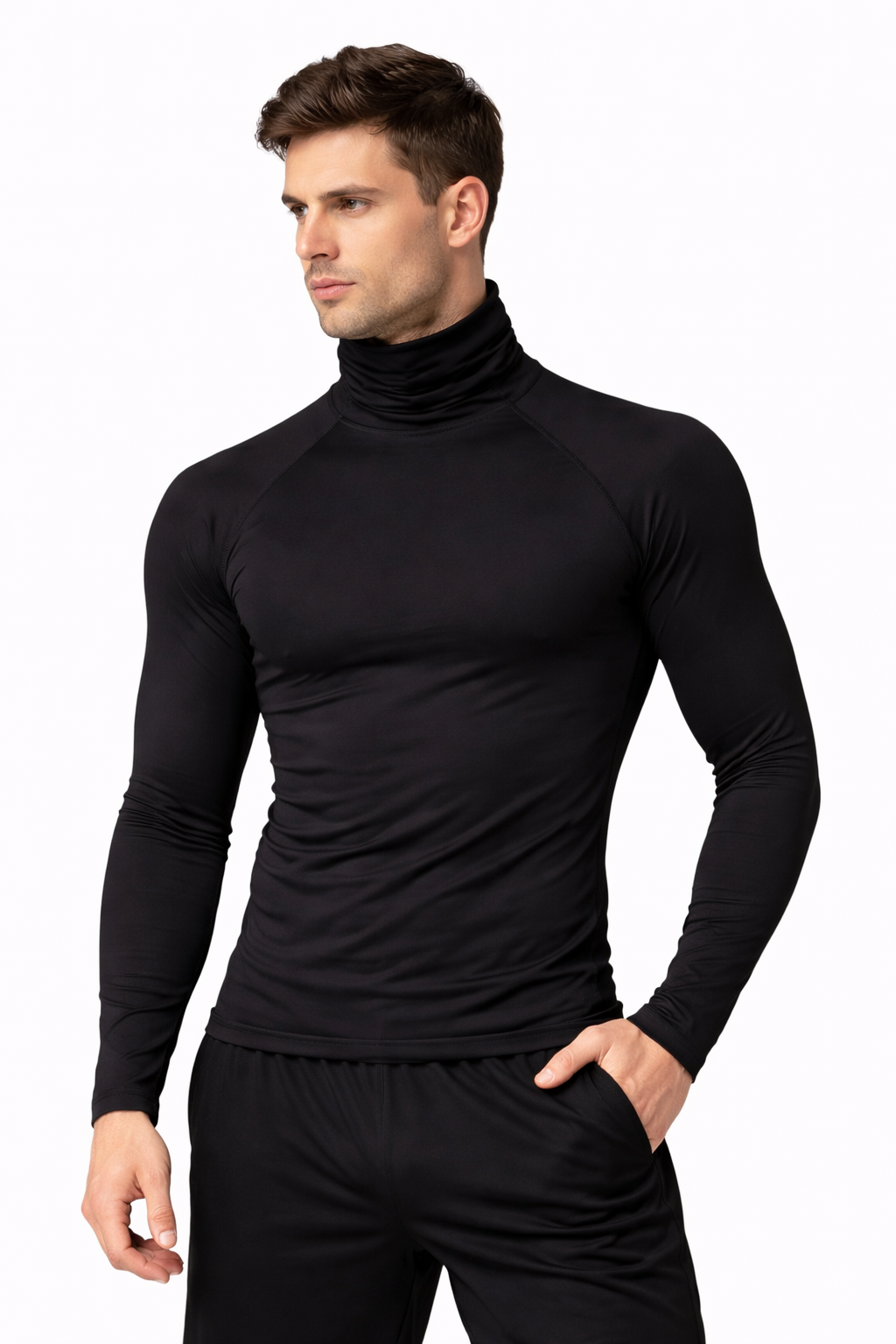 Unisex Performance Longsleeve mit integriertem Gesichtsschutz – Atmungsaktives Sport & Outdoor Shirt