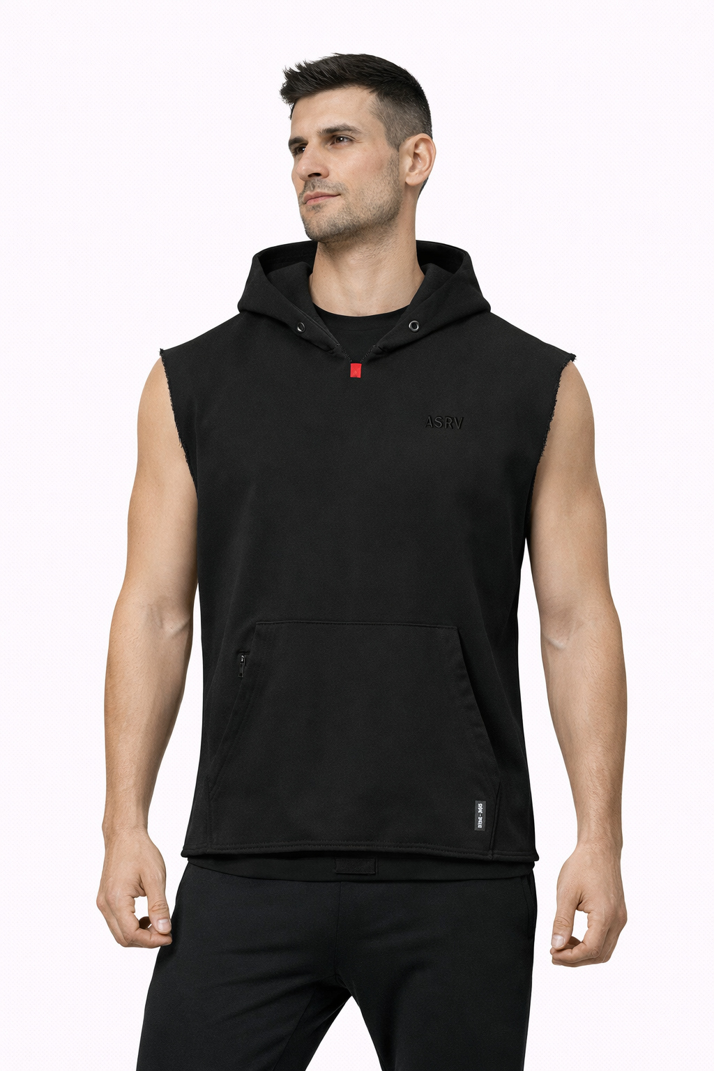 Oversize Hoodie-Weste – Ärmellos mit Kapuze & Fronttasche