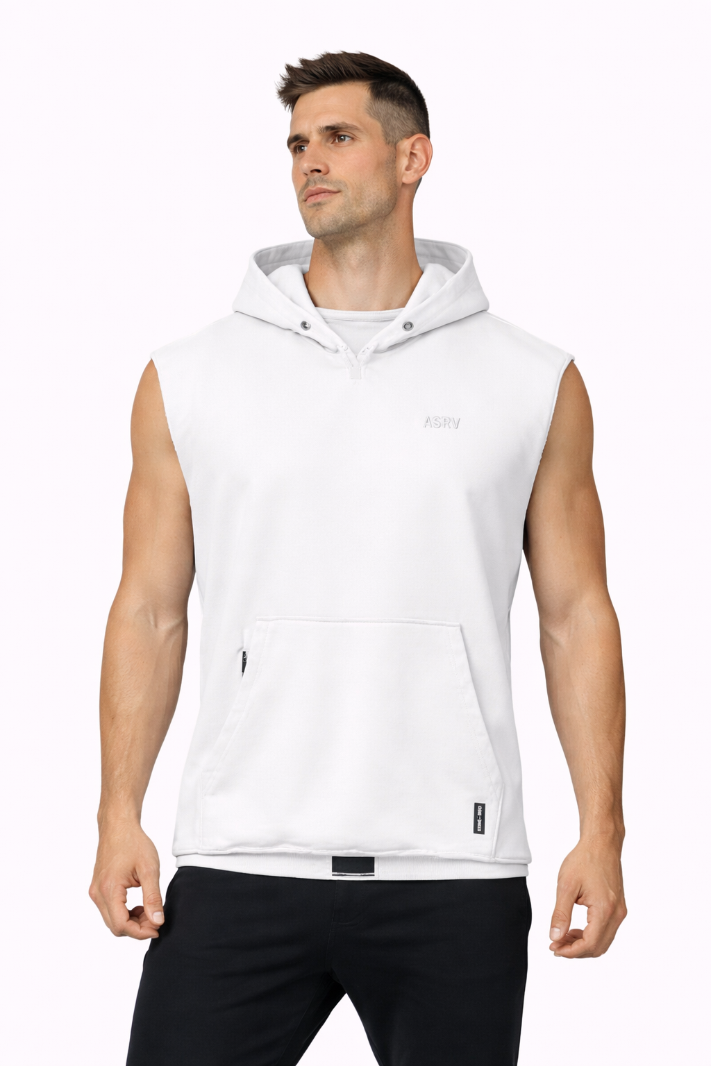 Oversize Hoodie-Weste – Ärmellos mit Kapuze & Fronttasche