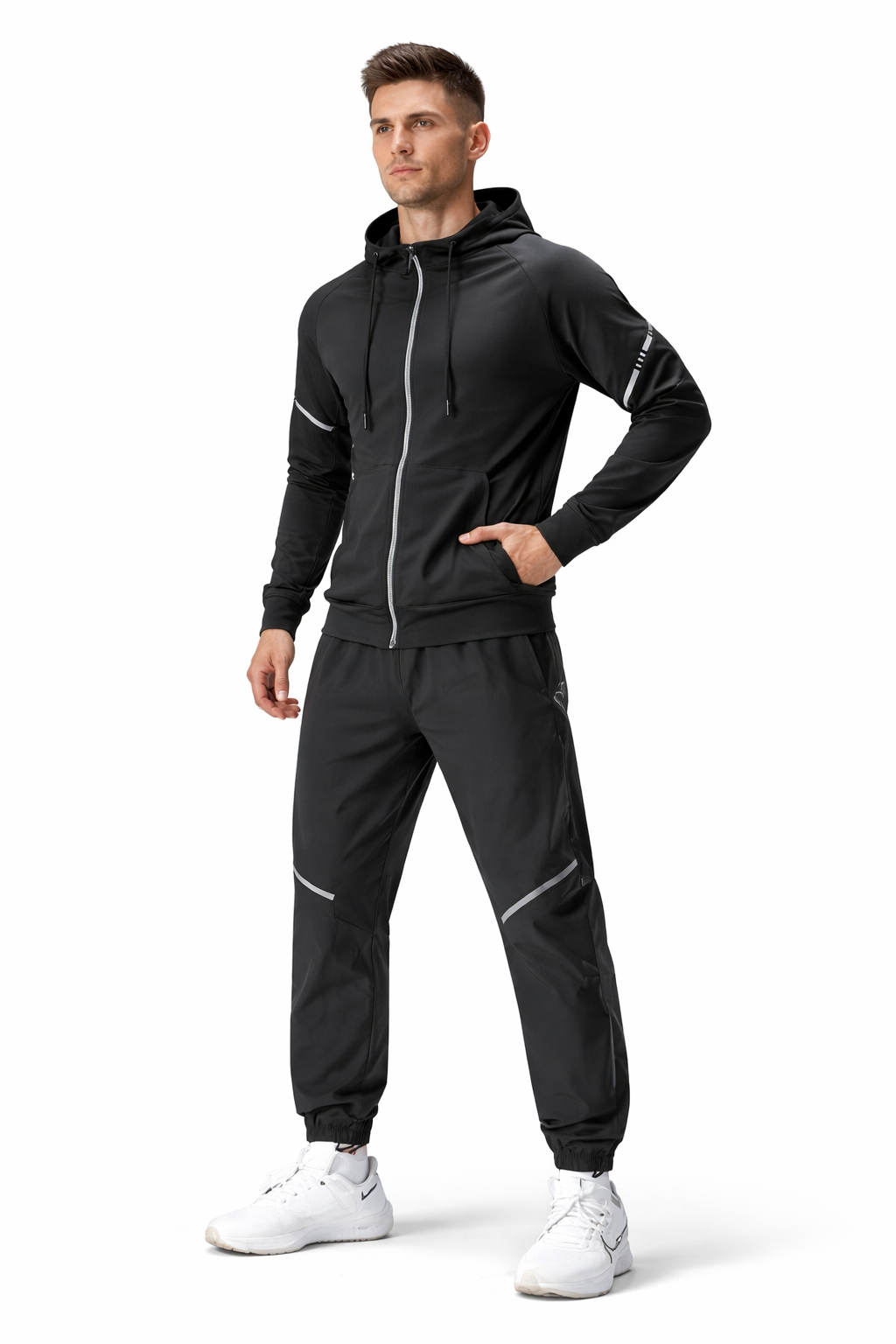 Herren Trainingsanzug Set – Atmungsaktiv, Stretch & Performance Fit | Fitness, Running & Gym Tracksuit