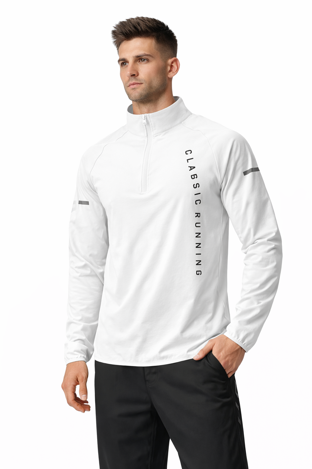 Herren Running Zip Shirt – Atmungsaktiv, Schnell trocknend & Stretch | Fitness & Sport Langarm Top