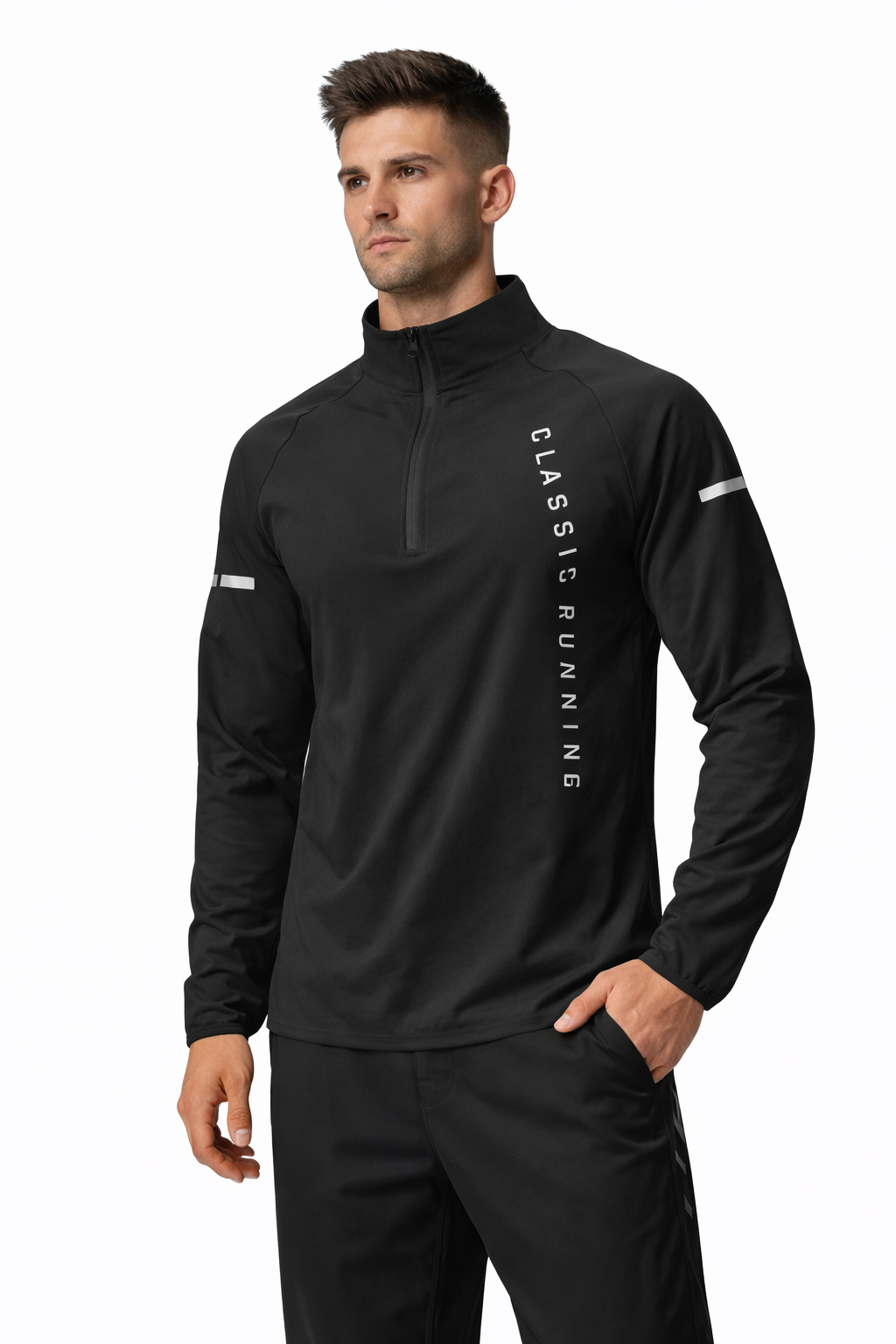 Herren Running Zip Shirt – Atmungsaktiv, Schnell trocknend & Stretch | Fitness & Sport Langarm Top