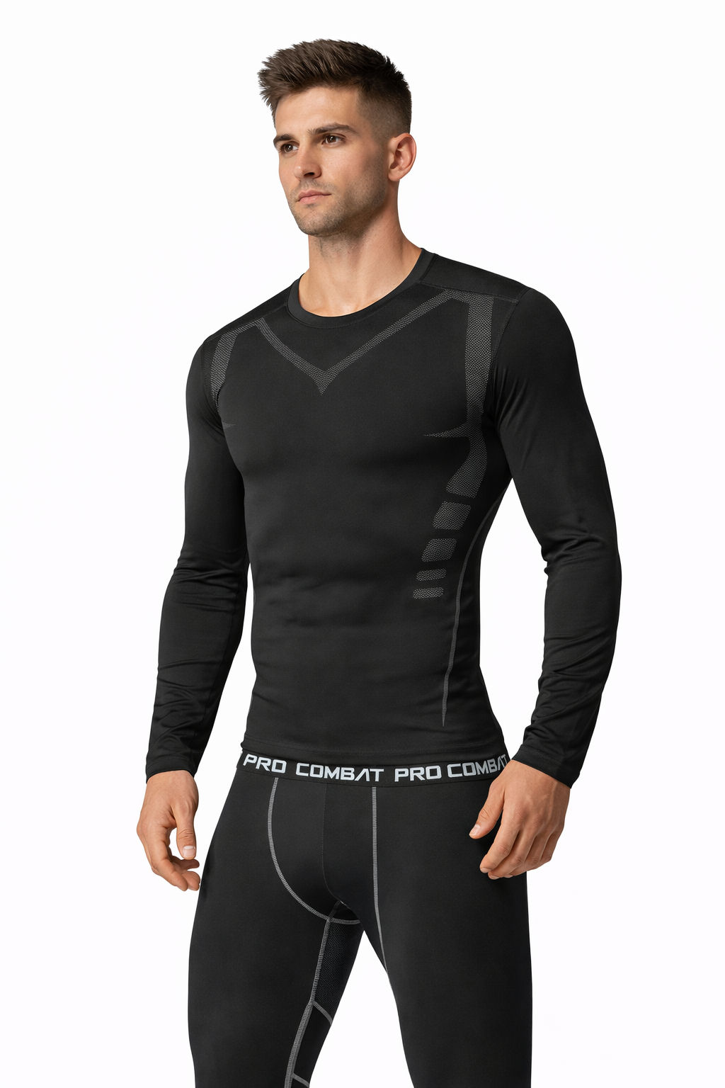 Herren Kompressionsset (2-teilig) – Atmungsaktiv & Schnell trocknend | Fitness, Running & Gym Performance Wear